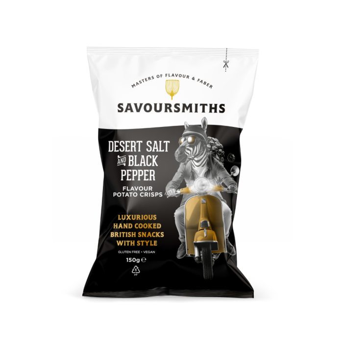 Savoursmith's Desert Salt & Black Pepper Potato Crisps (Large Bag)