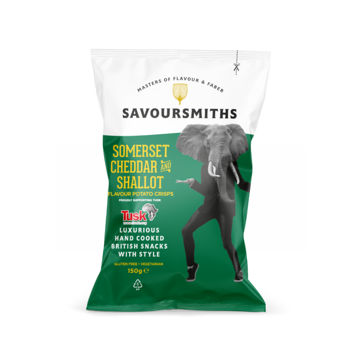 Savoursmith's Somerset Cheddar Shallot Crisps (Large Bag)