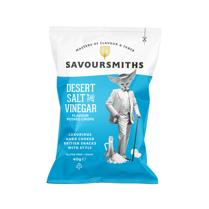 Savoursmith's Desert Salt & Vinegar Potato Crisps (Single Serving Bag)