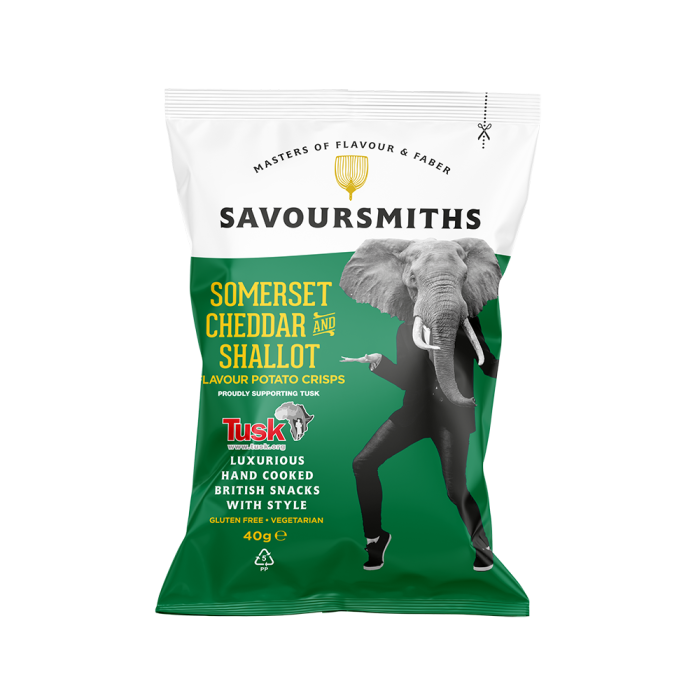 Savoursmith's Somerset Cheddar Shallot Crisps (Single Serving Bag)