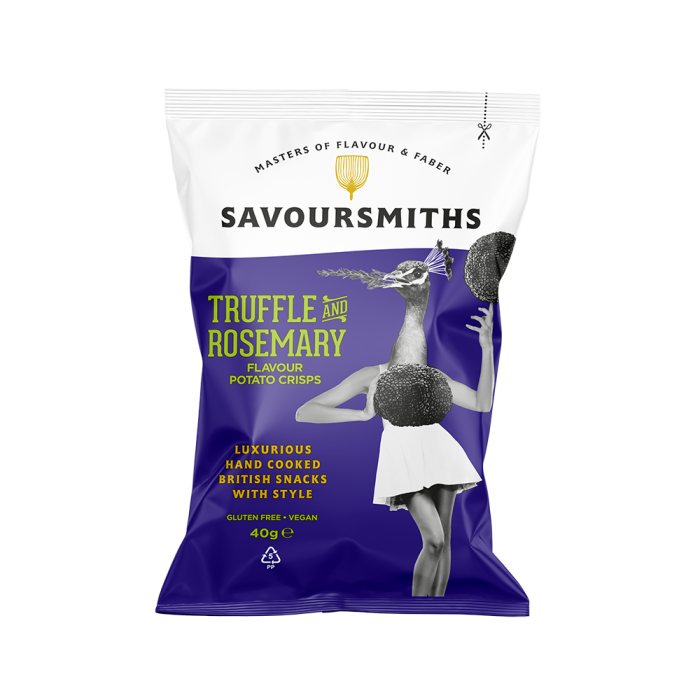 Savoursmith's Truffle and Rosemary Crisps (Single Serving Bag)