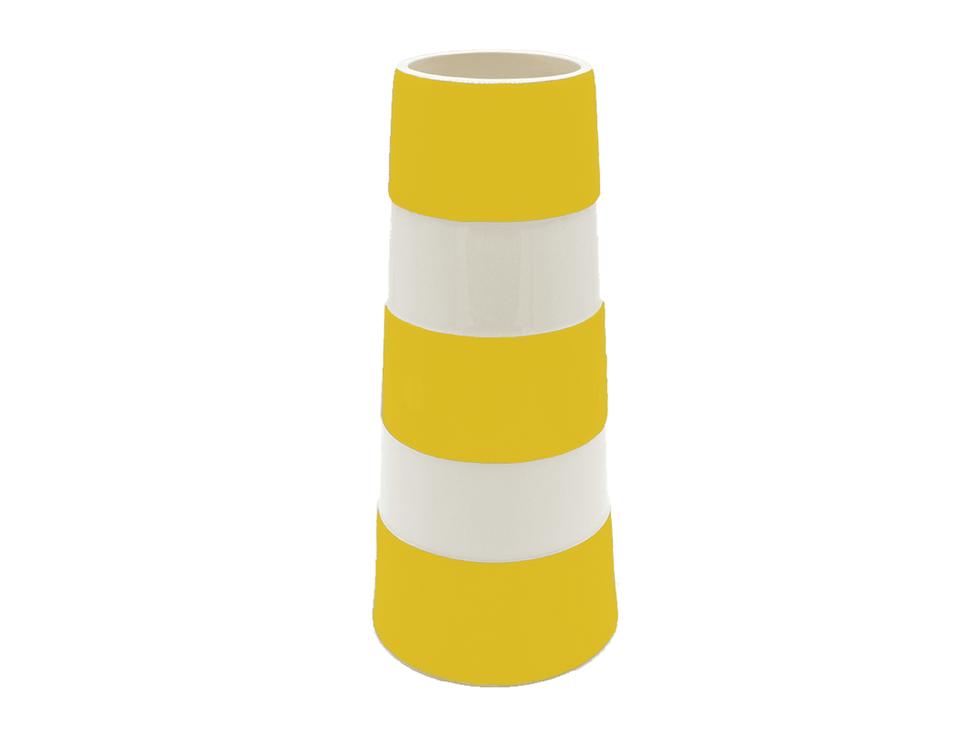 Cornishware Tall Lighthouse Yellow Vase