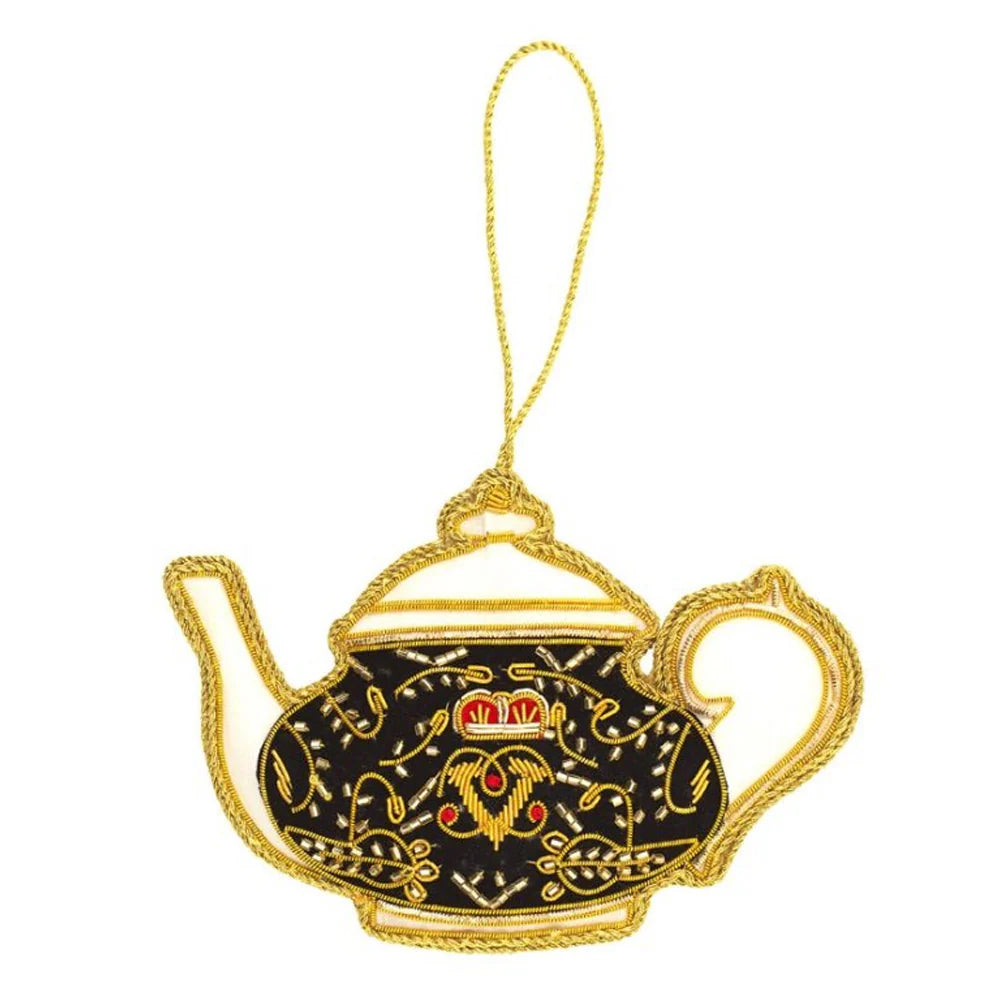 Black Royal Teapot Decoration by Tinker Tailor London
