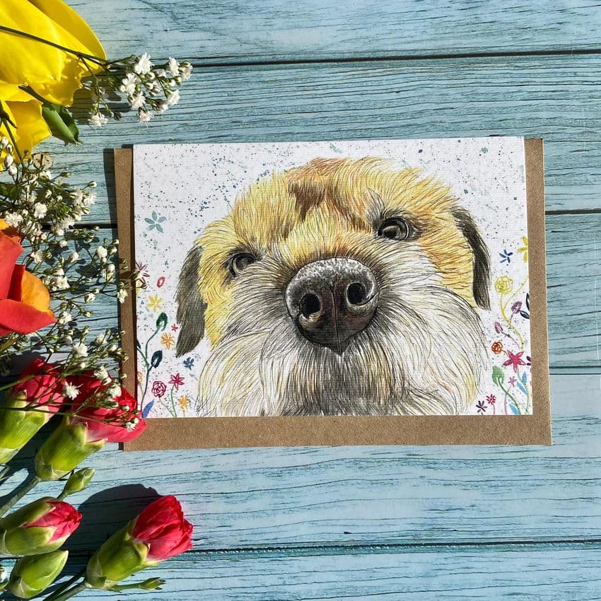 Tilly the Border Terrier Eco-card