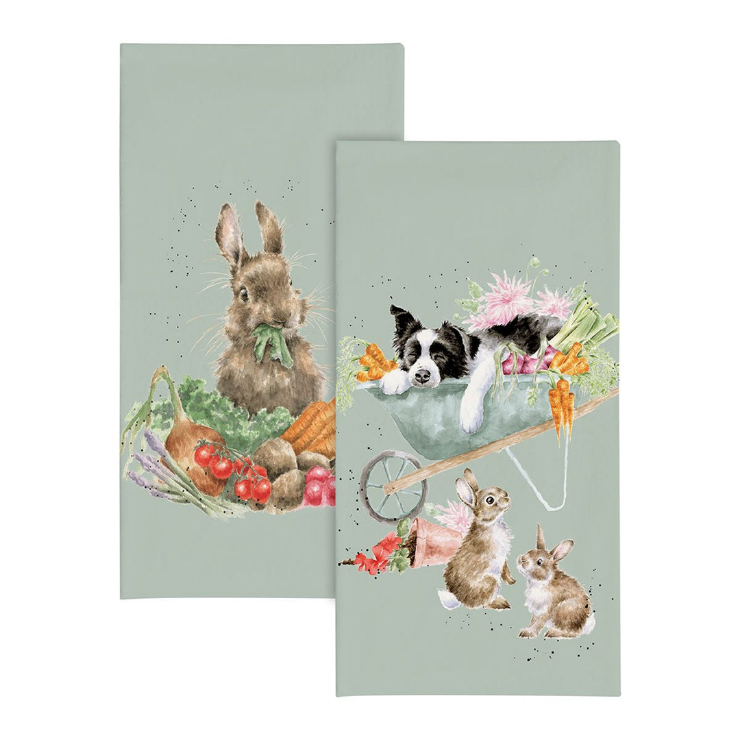 'Garden Friends' Border Collie and Rabbit Pocket Tissues