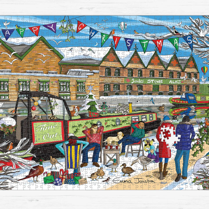 Christmas Towpath 1000 Piece Jigsaw Puzzle