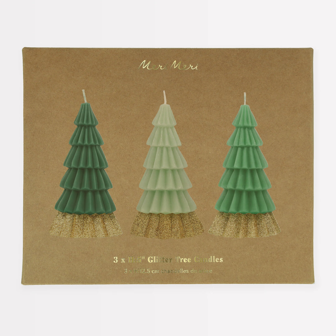 Green Tree Candles (Set of 3)