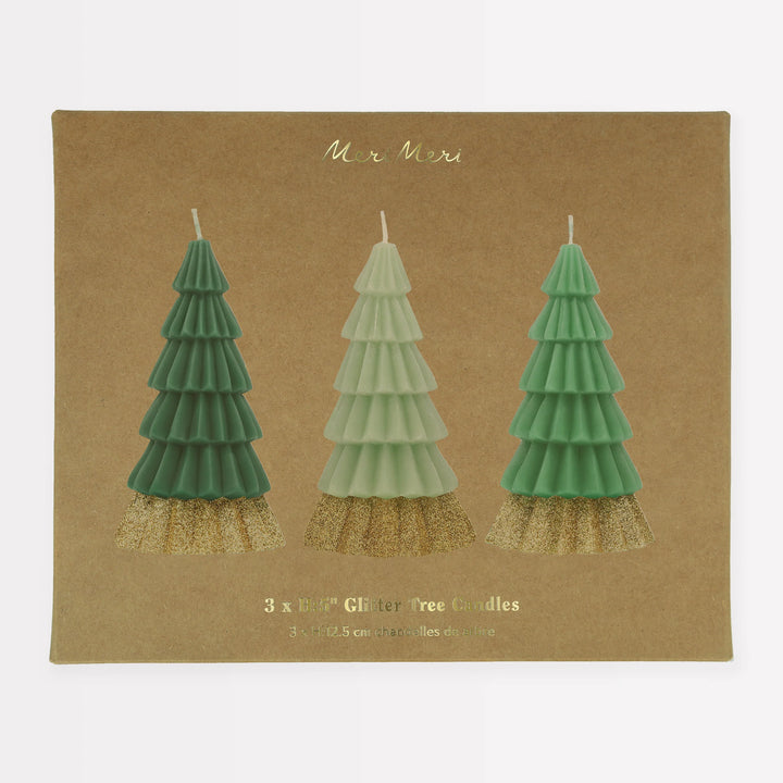 Green Tree Candles (Set of 3)