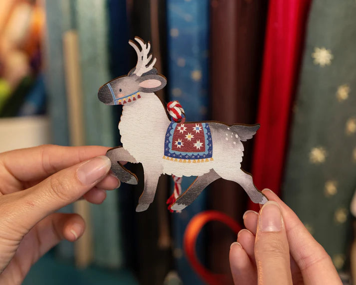 Wooden Reindeer Christmas Decorations