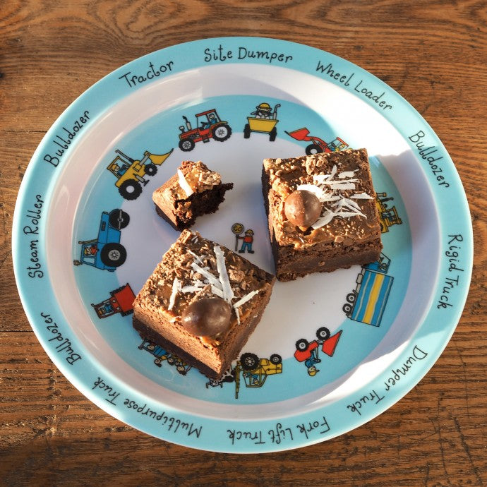 Trucks Melamine Kids Plate