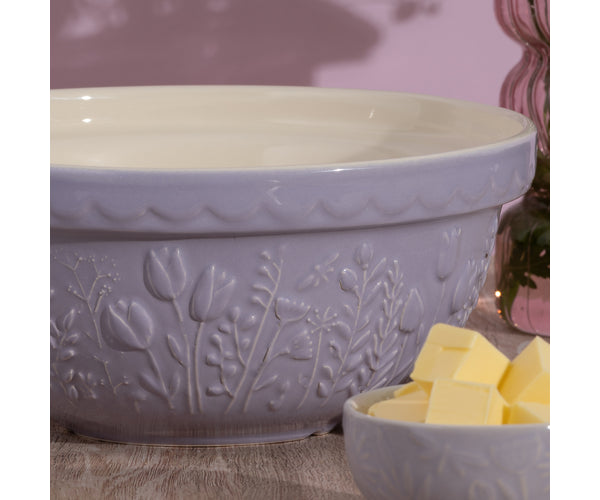 In the Meadow Tulip Lilac Mixing Bowl - Size 24