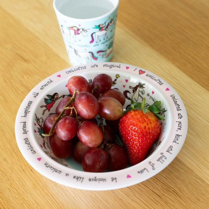 Unicorns Melamine Kids Bowl