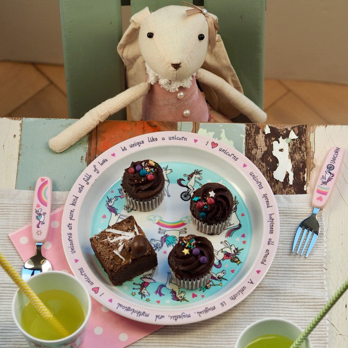 Unicorns Melamine Kids Plate