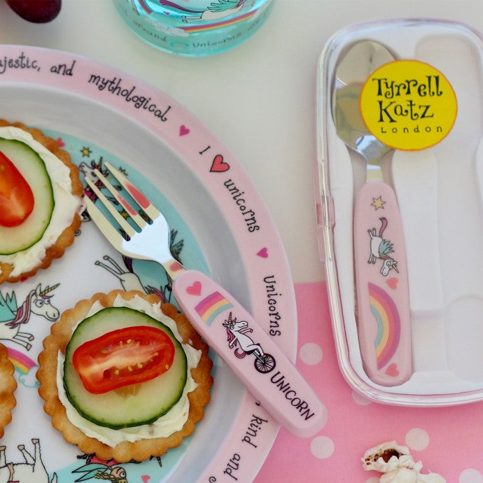 Unicorns Kids Fork & Spoon Set