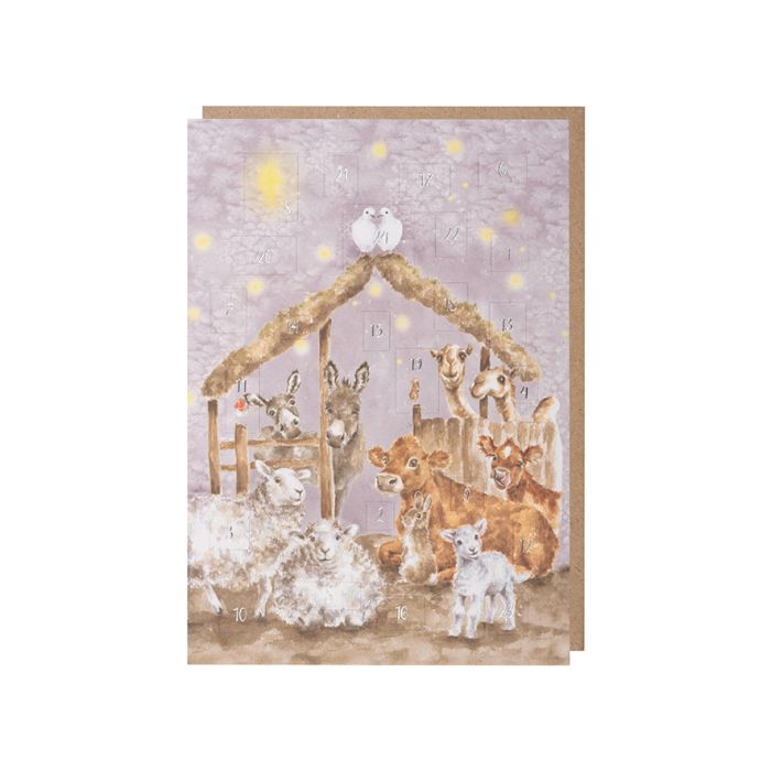 Away in a Manger- Advent Calendar Card