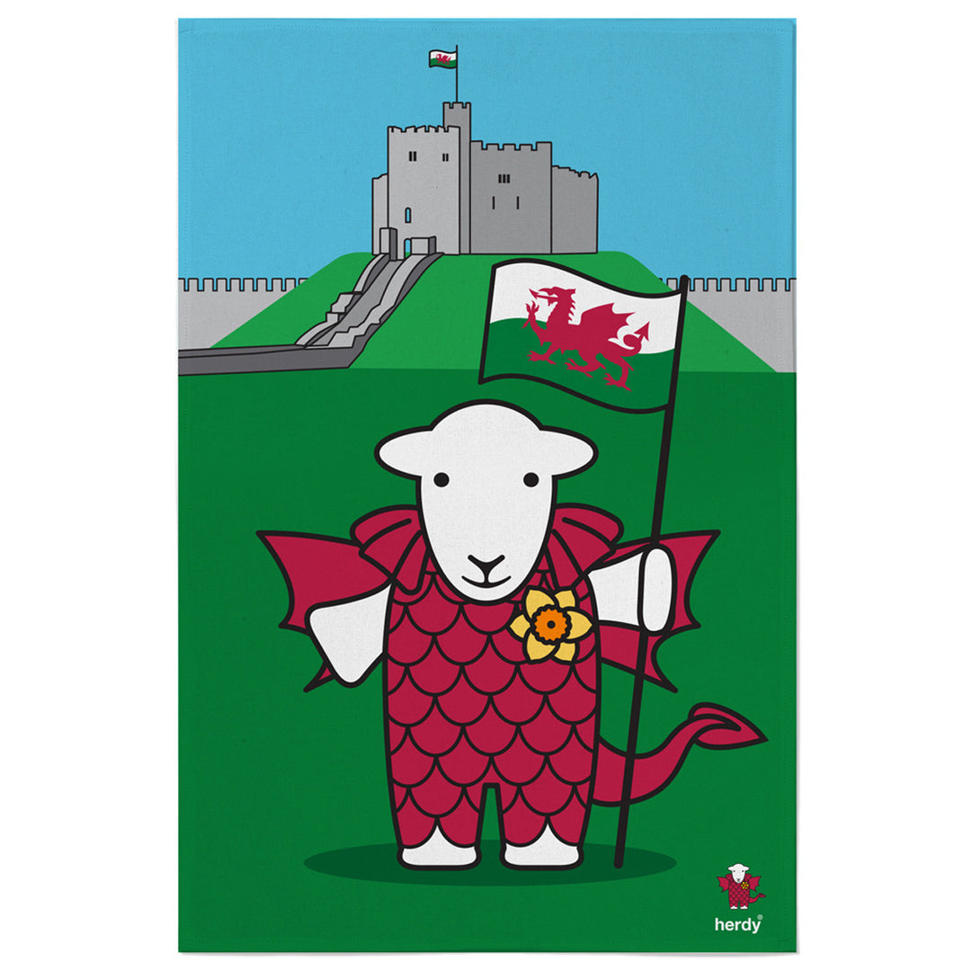 Welsh Herdy Tea Towel