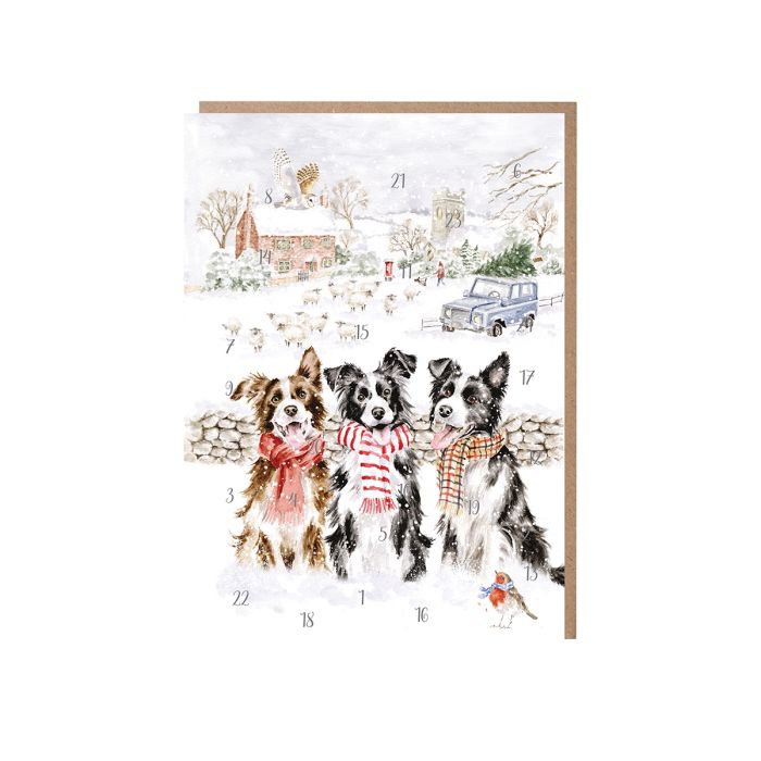 'While Shepherds Watch' Advent Calendar Card