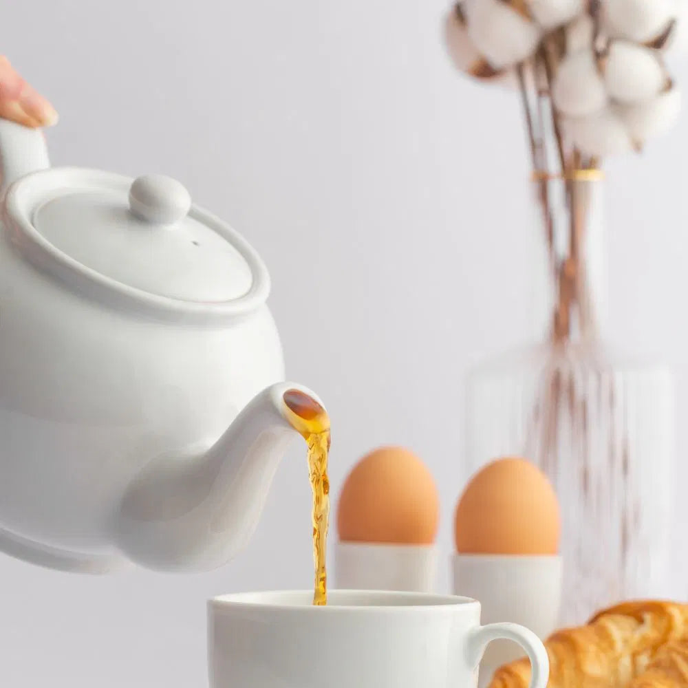 White 6-cup Teapot