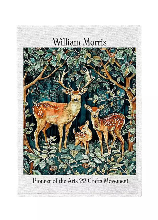 Deer Artwork Cotton Tea Towel