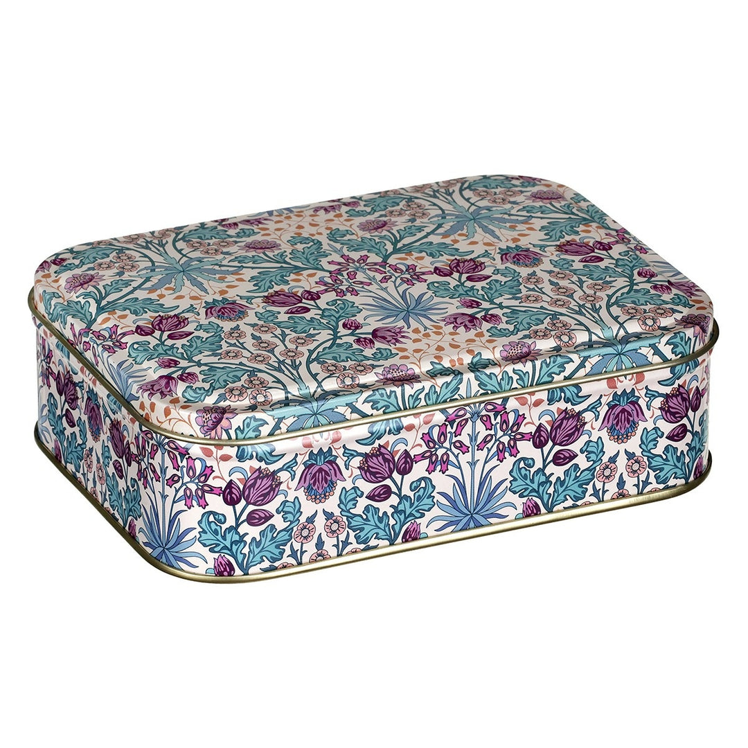 William Morris Arts & Crafts Hyacinth Small Rectangular Tin