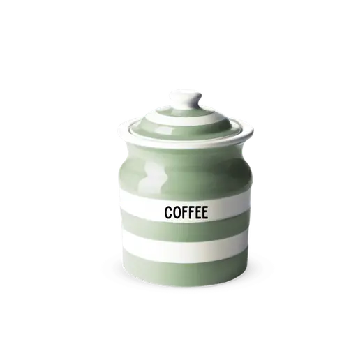 Cornishware Coffee Storage Jar-- Willow Green