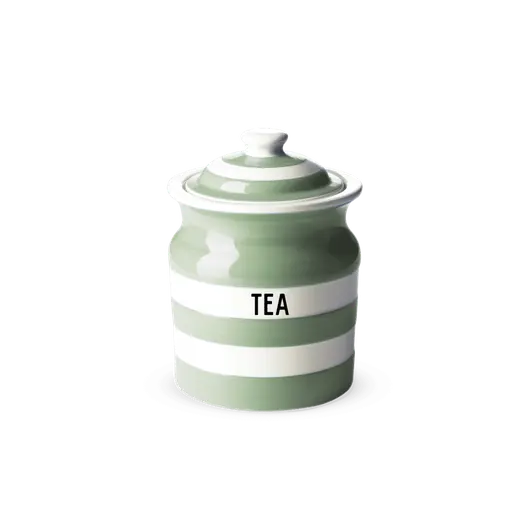 Cornishware Tea Storage Jar 84cl-- Willow Green
