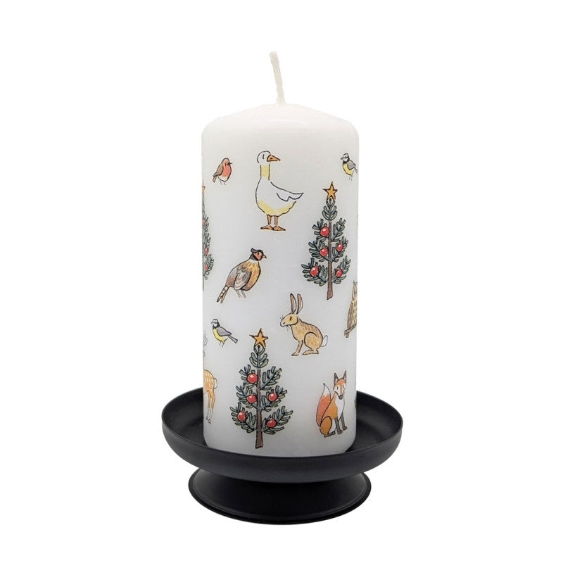 Winter Wildlife Mini Pillar 5" Candle