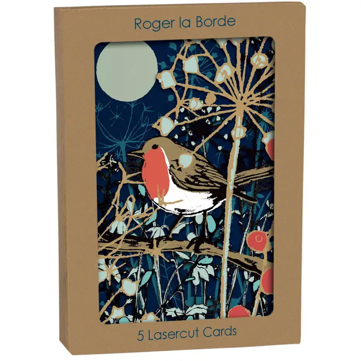A Winter's Tale Robin Lasercut Christmas Card Kraft Box
