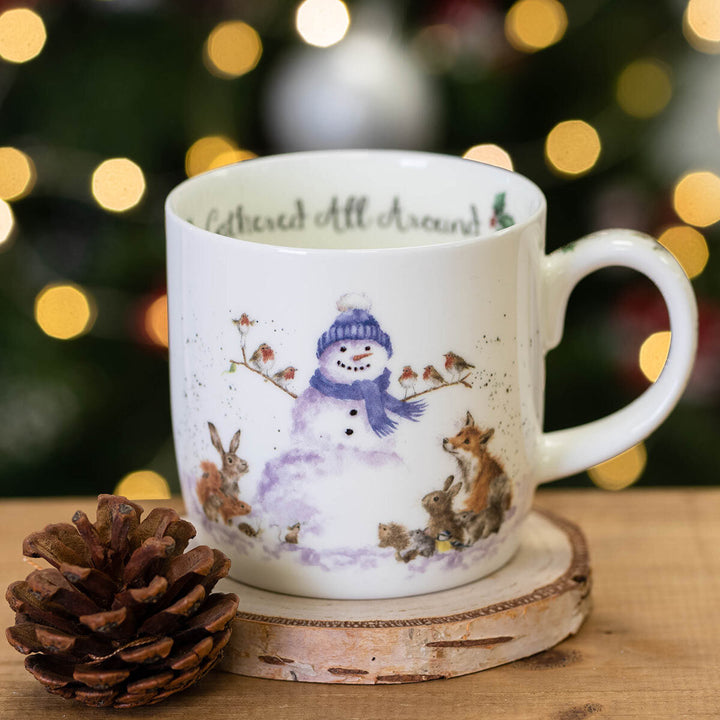 'Gathered All Around' Small Bone China Mug (11oz)