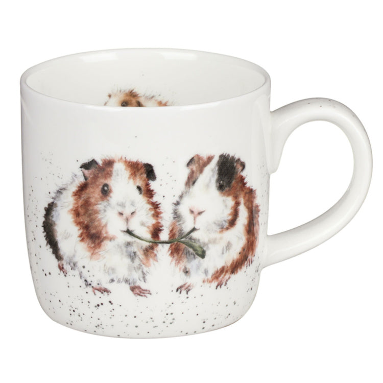 'Lettuce Be Friends' Guinea Pig Small Bone China Mug (11oz)