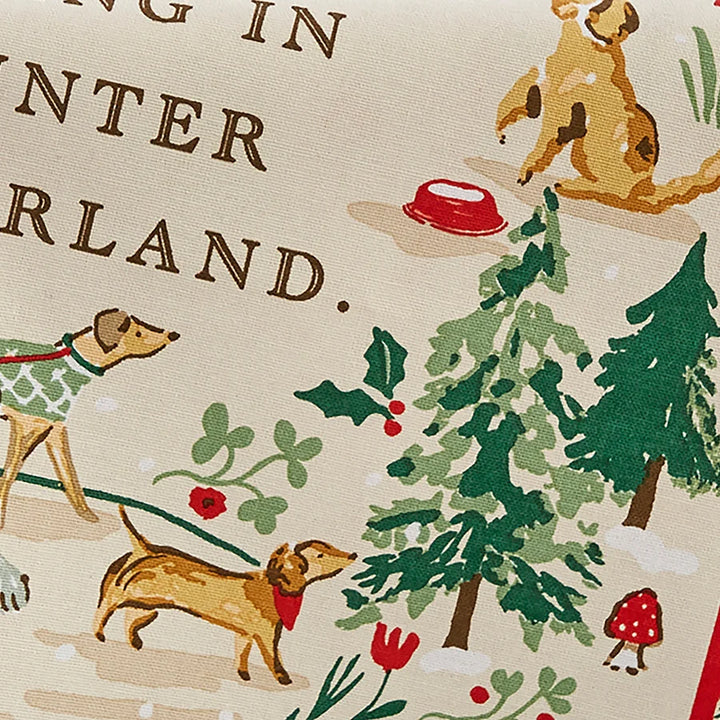 Winter Walkies Tea Towel
