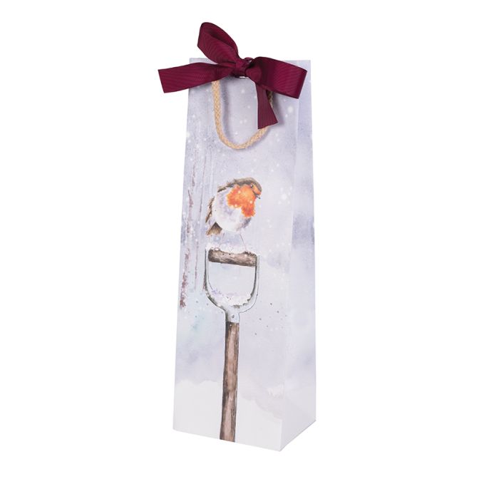 'A Little Red Robin' Bottle Gift Bag