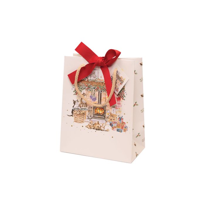 'By The Fireside' Cat and Dog Medium Gift Bag