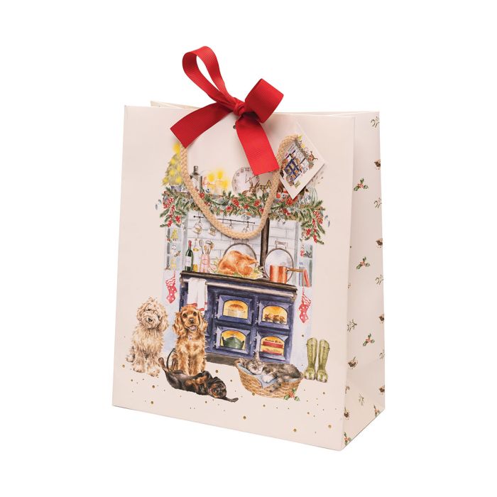 'The Country Christmas' Cat and Dog  Large Gift Bag (11.81 x 9.84 x4.33)