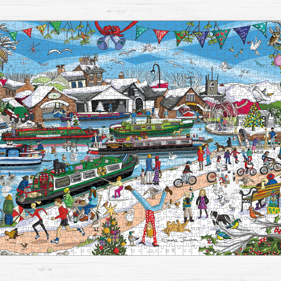 Christmas Canal 1000 Piece Jigsaw Puzzle
