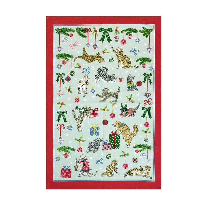 Christmas Cats Tea Towel
