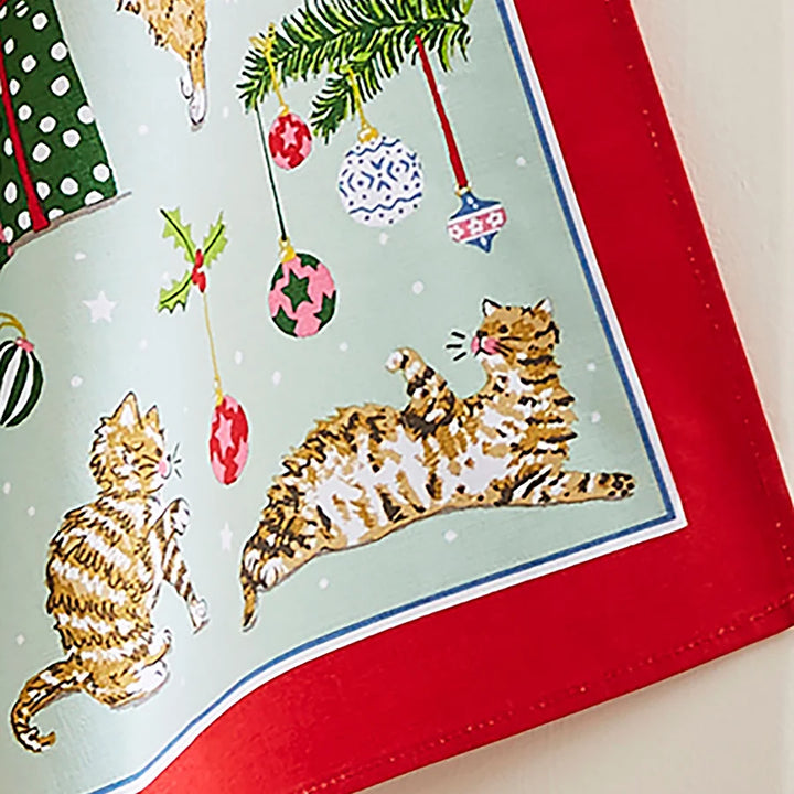 Christmas Cats Tea Towel