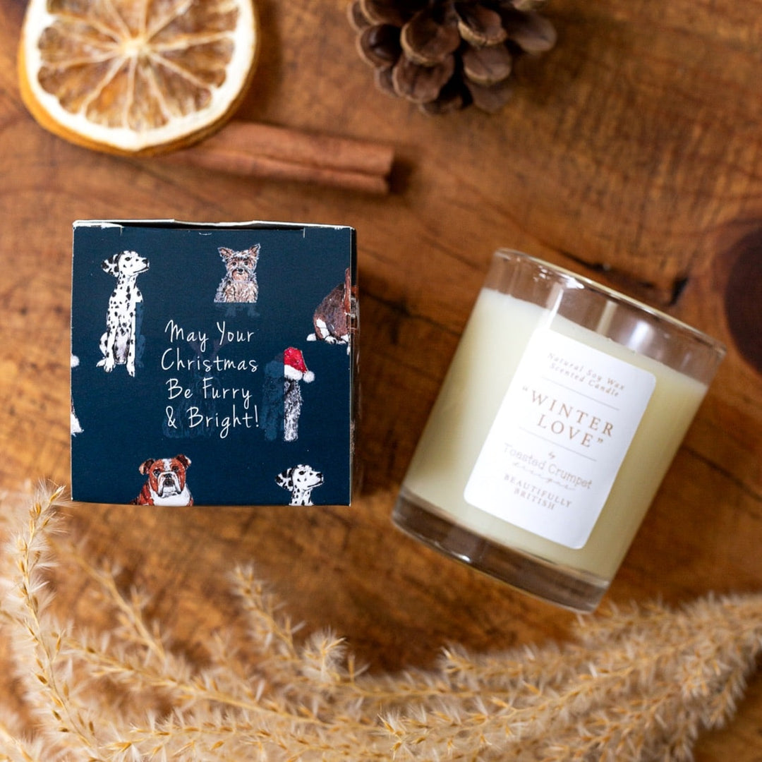 Christmas Dogs Mini Moments Boxed Votive Candle