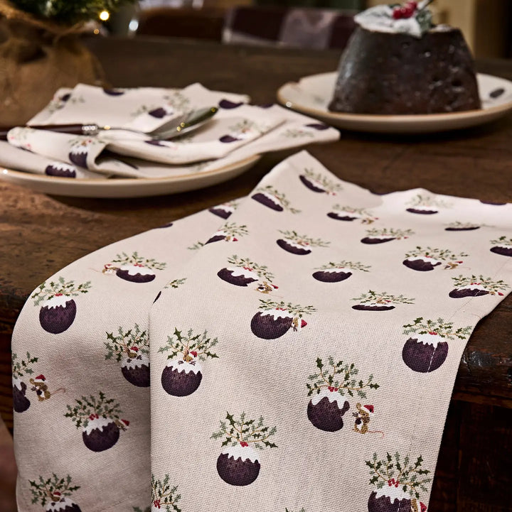 Christmas Puddings Napkins - Set of 4