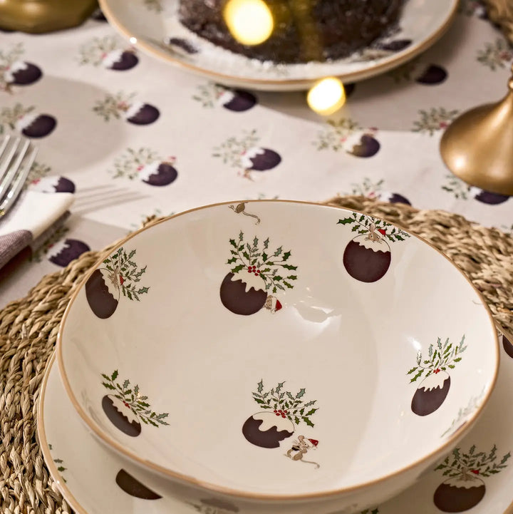 Christmas Puddings Stoneware Dessert Bowl