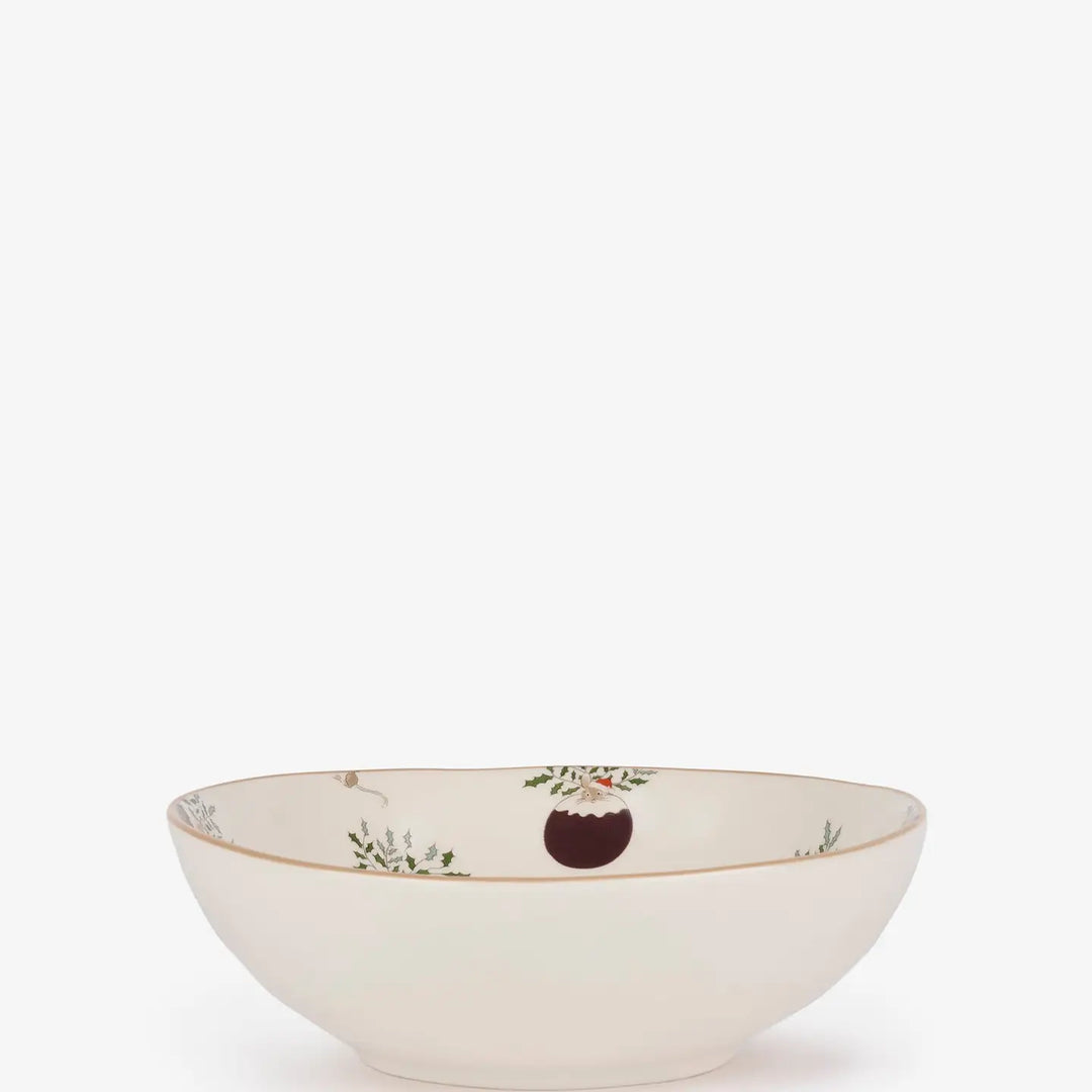 Christmas Puddings Stoneware Dessert Bowl