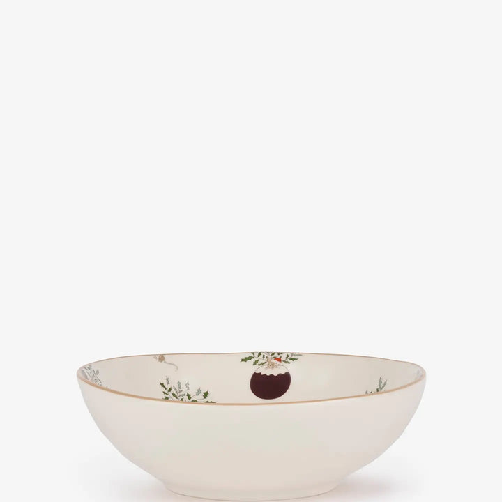 Christmas Puddings Stoneware Dessert Bowl