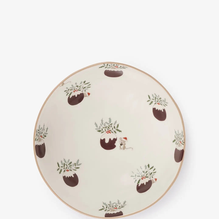 Christmas Puddings Stoneware Dessert Bowl