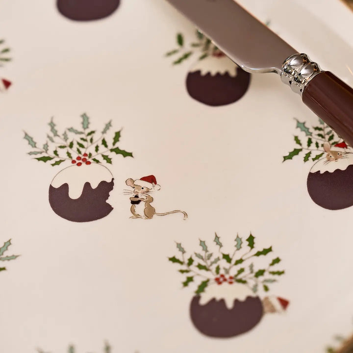 Christmas Puddings Stoneware Side Plate