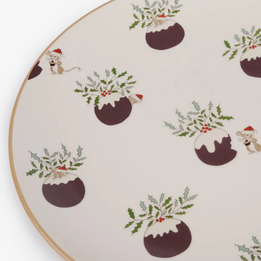 Christmas Puddings Stoneware Side Plate