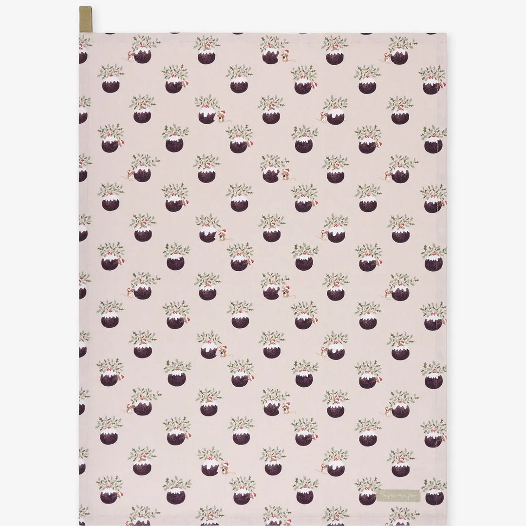 Christmas Puddings Tea Towel