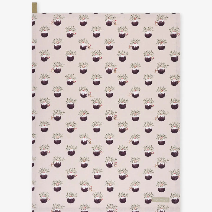 Christmas Puddings Tea Towel