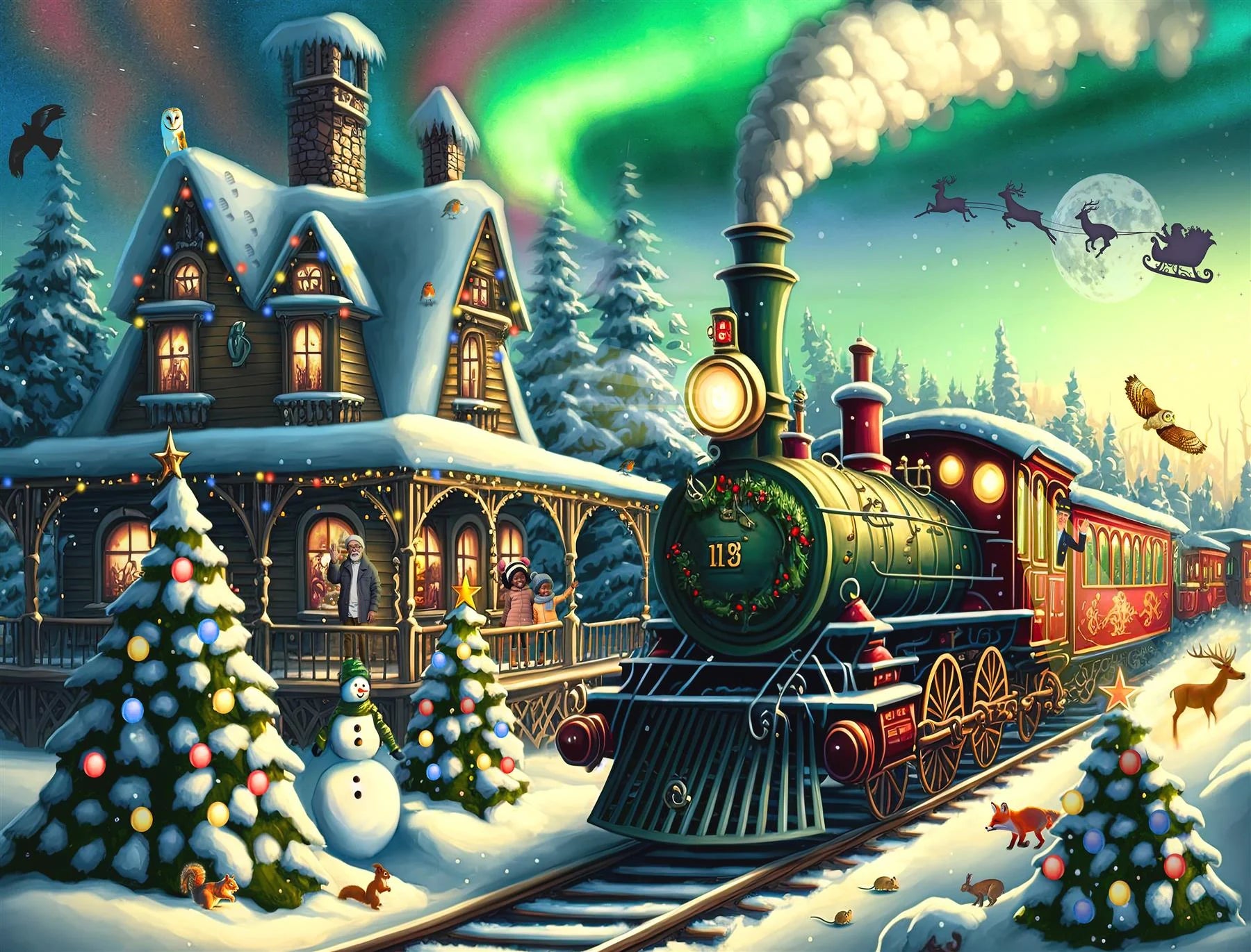 The Christmas Train 1000 Piece Jigsaw Puzzle