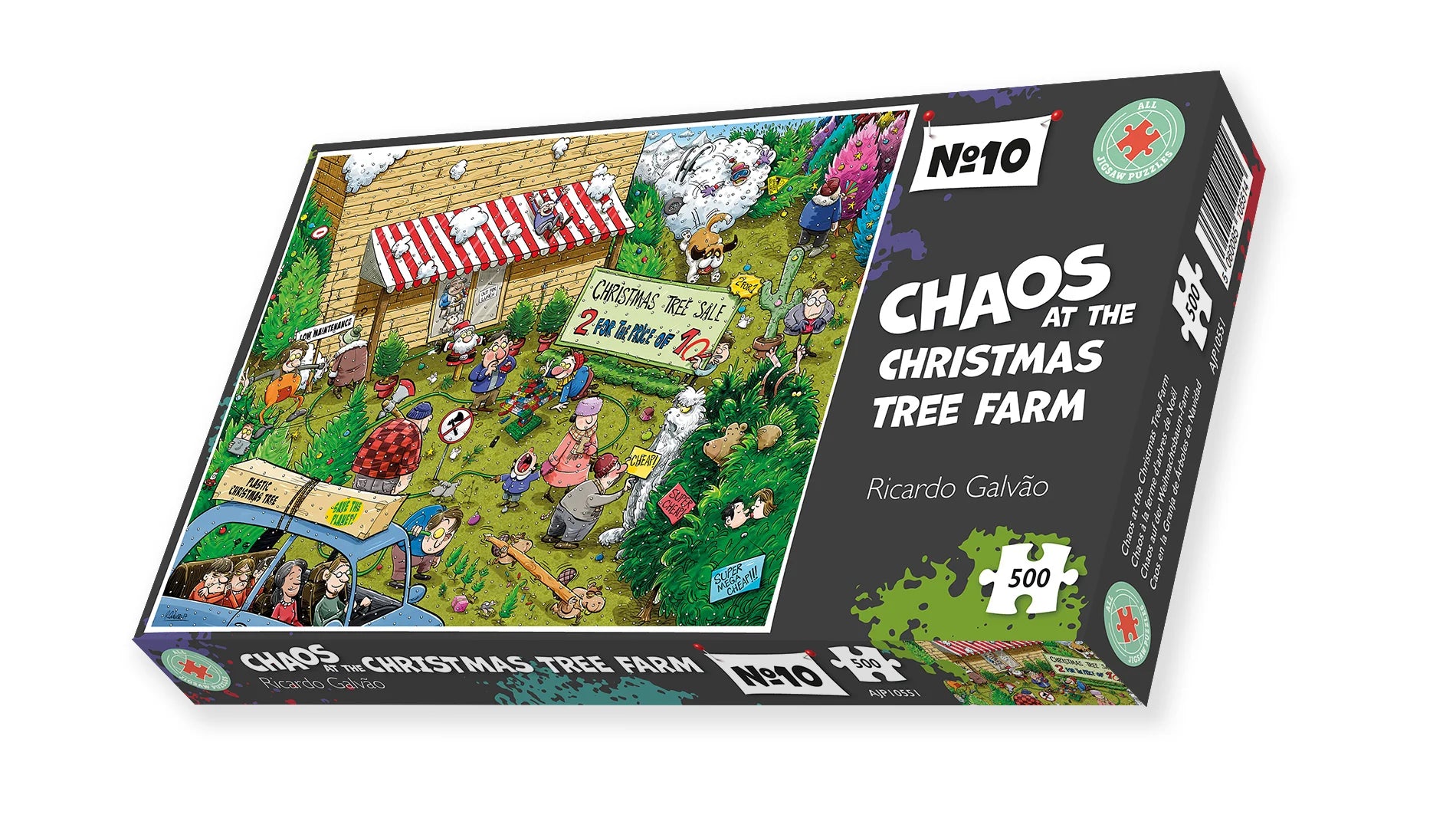 Chaos at Christmas Tree Farm 1000 Piece Jigsaw Puzzle