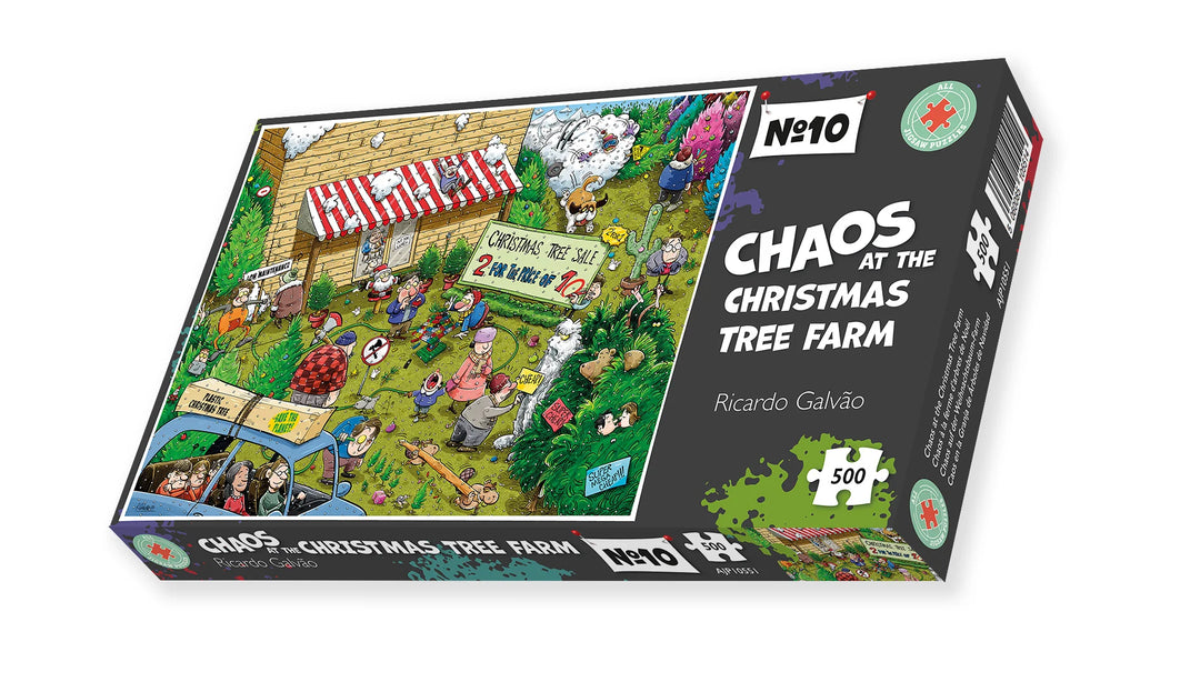 Chaos at Christmas Tree Farm 1000 Piece Jigsaw Puzzle